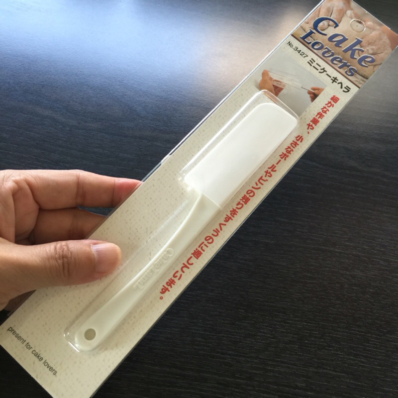 ❤Lika小舖❤現貨 日本製 CakeLand 迷你刮刀抹刀奶油刀 總長約15cm 果醬罐花生醬瓶
