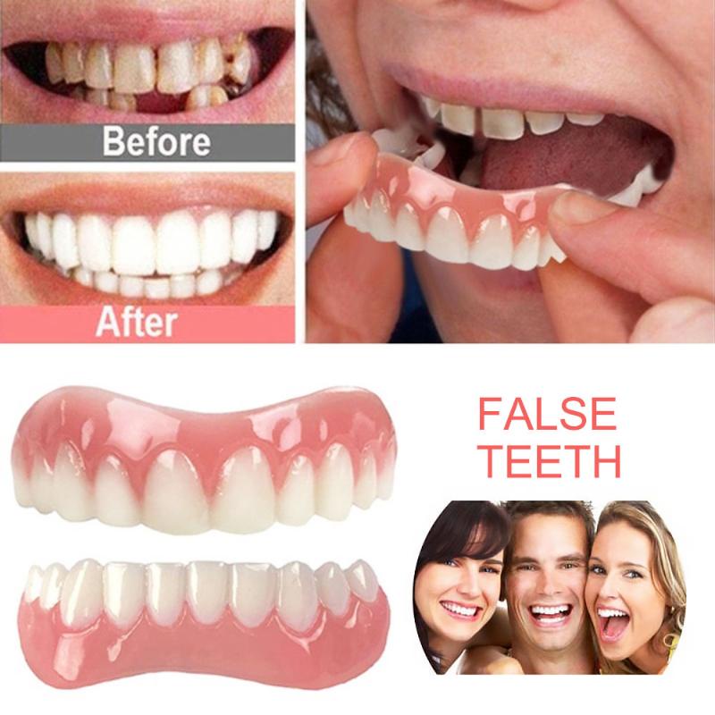 1套 矽膠模擬牙齒牙套 正畸牙齒 矽膠器 微笑假牙 護齒器 假牙護理