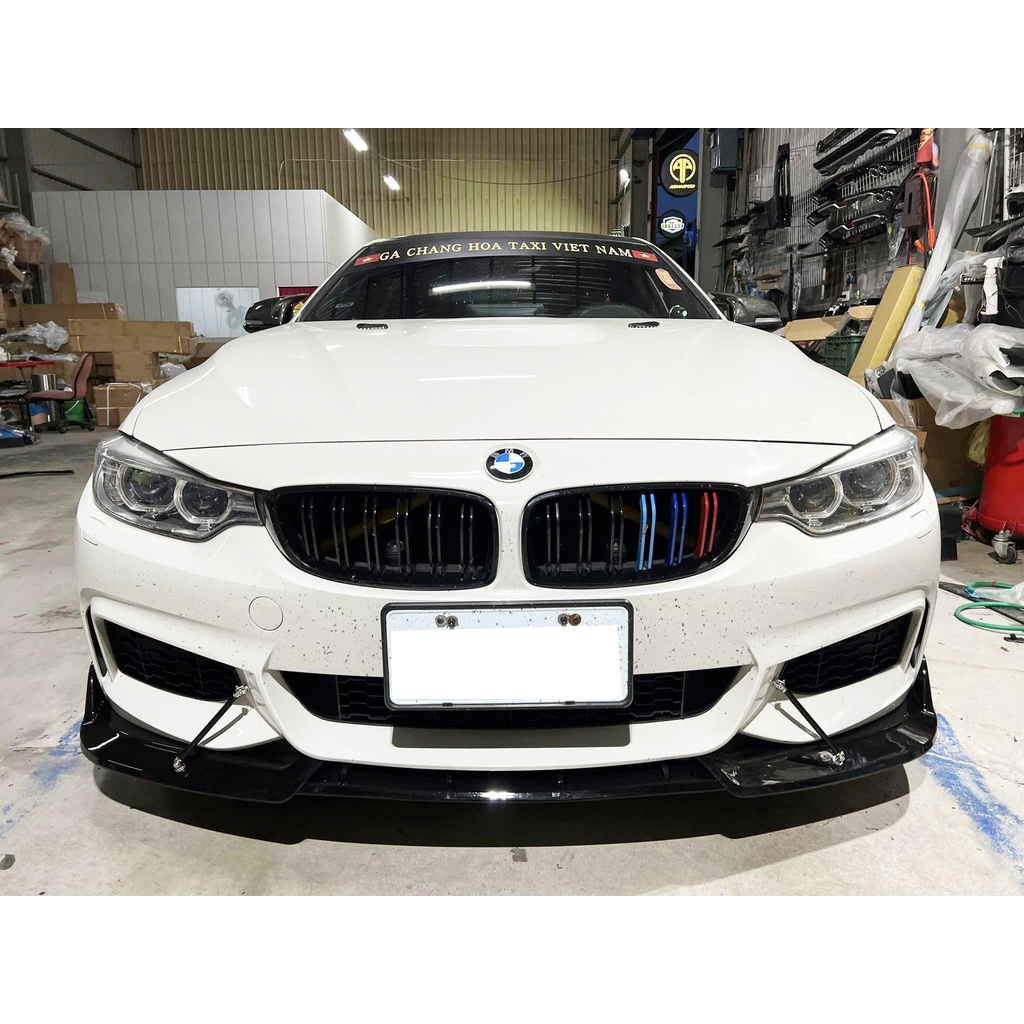 BMW F32 4 series 競速版 鋼琴烤漆黑 前下巴 前鏟 前定風翼 前擾流板 下擾流板 保險桿 改裝下巴
