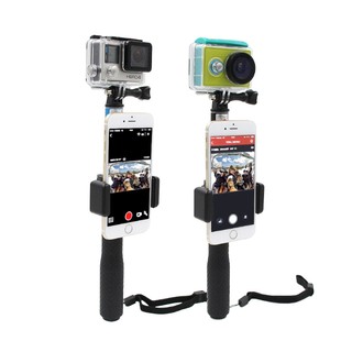 3段伸縮手持sp自拍桿帶有手機夾,SJCAM DJI OSMO ACTION GoPro 運動相機配件