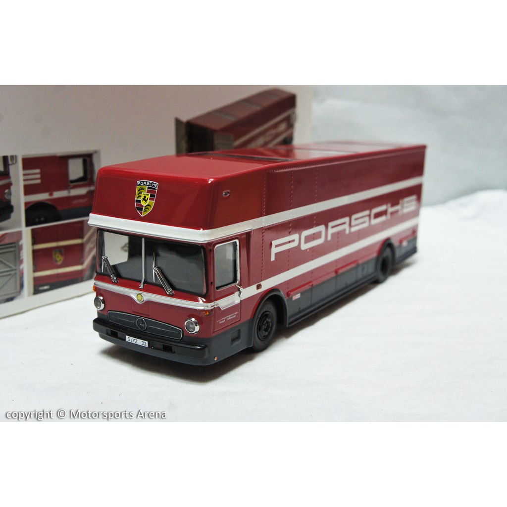 【特價現貨】1:43 Schuco Mercedes Benz O 317 Porsche 1968 車隊運輸車