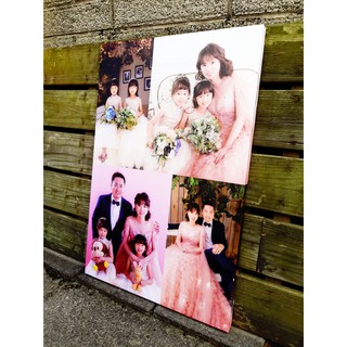 【無框畫/全家福照/厚3cm】婚禮客製無框畫．婚紗照油畫框．婚紗/寶寶照相框．風景照油畫布．居家佈置無畫框