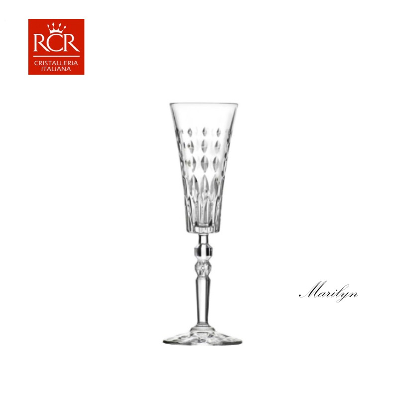 義大利RCR Marilyn瑪莉蓮笛型香檳杯 170ml無鉛水晶玻璃甜酒杯 高腳杯 KAYEN