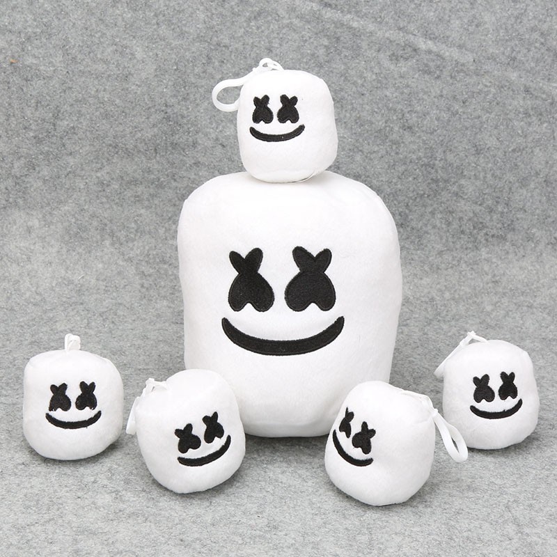 百大電音節棉花糖dj毛绒marshmello毛绒玩具cos萬圣節挂件钥匙扣万圣节电音节棉花糖dj毛绒礼物 蝦皮購物