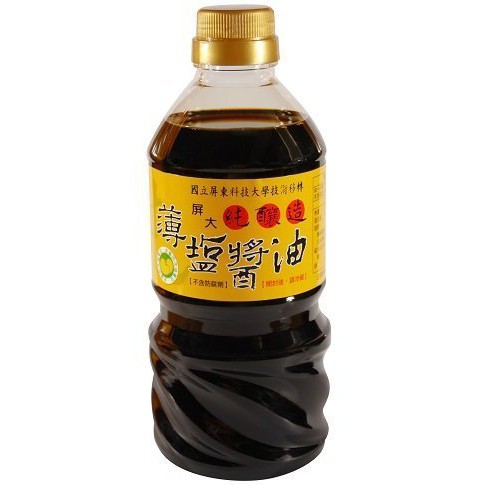 屏科大非基改薄鹽醬油(薄鹽醬油精選)-1瓶
