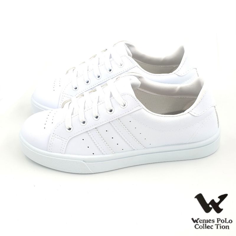 【米蘭鞋都】Wenies Polo (女) 簡約 休閒 運動鞋 耐磨 止滑 台灣製 3595 白 另有黑色