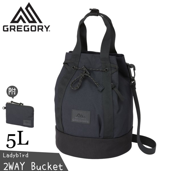 GREGORY 美國 5L Ladybird 2WAY Bucket兩用水桶包《黑》/131369/圓筒型側背/悠遊山水