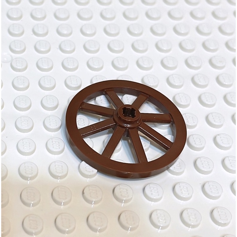 LEGO樂高 二手 絕版 輪子 馬車 木輪 3.5公分 紅棕色（非舊式）