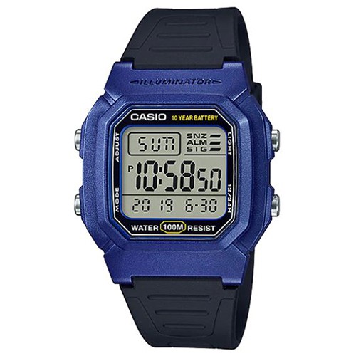 【CASIO】十年電力高防水運動腕錶-藍 (W-800HM-2A)正版宏崑公司貨