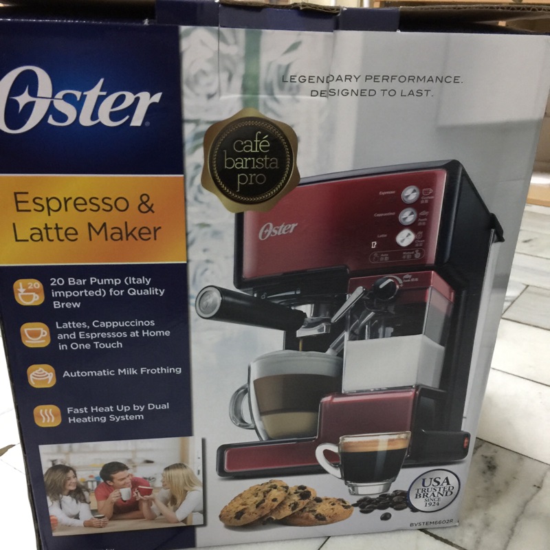 全新 非福利品 OSTER 美國 第二代奶泡大師 義式咖啡機 BVSTEM6602R 紅 PRO升級版