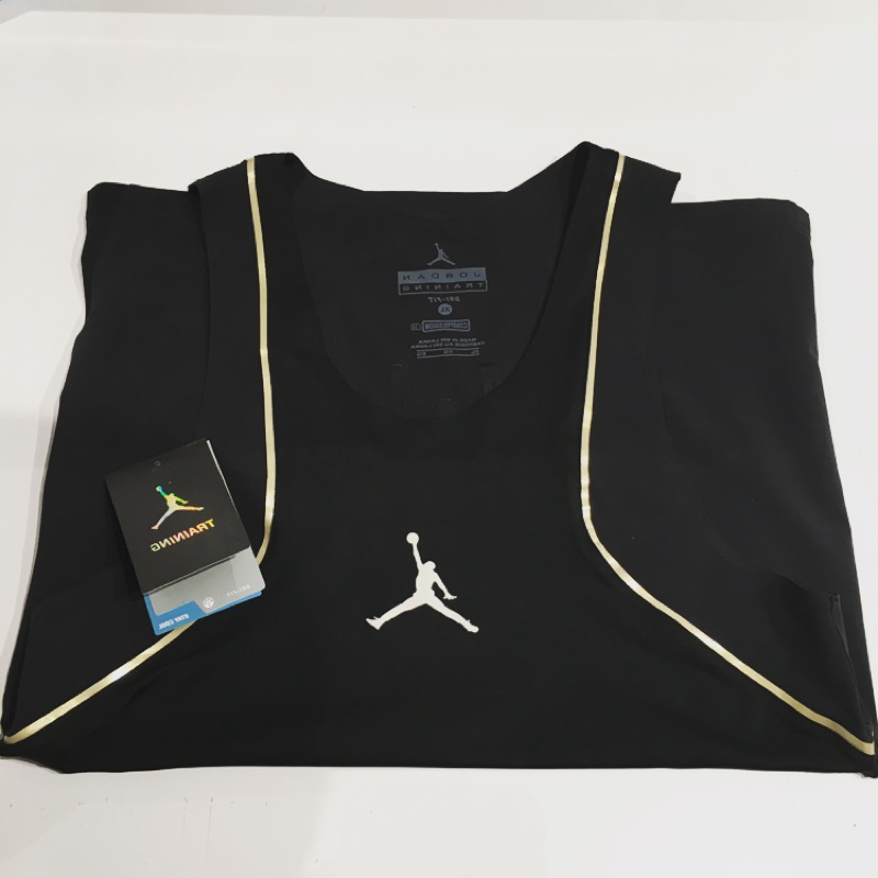 全新Jordan dri-fit 緊身背心 黑金