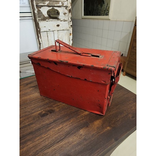 ［二手老物件］工業風復古鐵盒/置物鐵箱/早期彈匣鐵盒