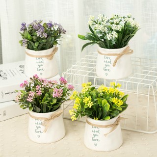 TTzakka 生活雜貨 樹蘭 米蘭花 仿真花 假花 黃色 粉色 白色 紫色 台灣出貨 POT27H3