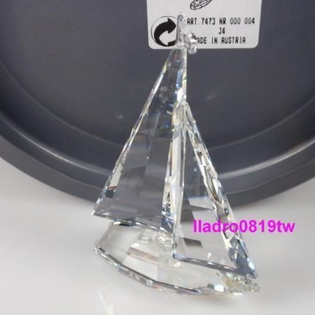 (全新品) 施華洛世奇水晶1994年 大帆船(高9.5cm) 擺飾 SWAROVSKI (另馬魚鋼琴蒼鷺花)