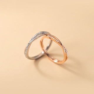 《現貨》韓國東大門 交叉戒指 925純銀 排鑽 純銀戒指 如意貓