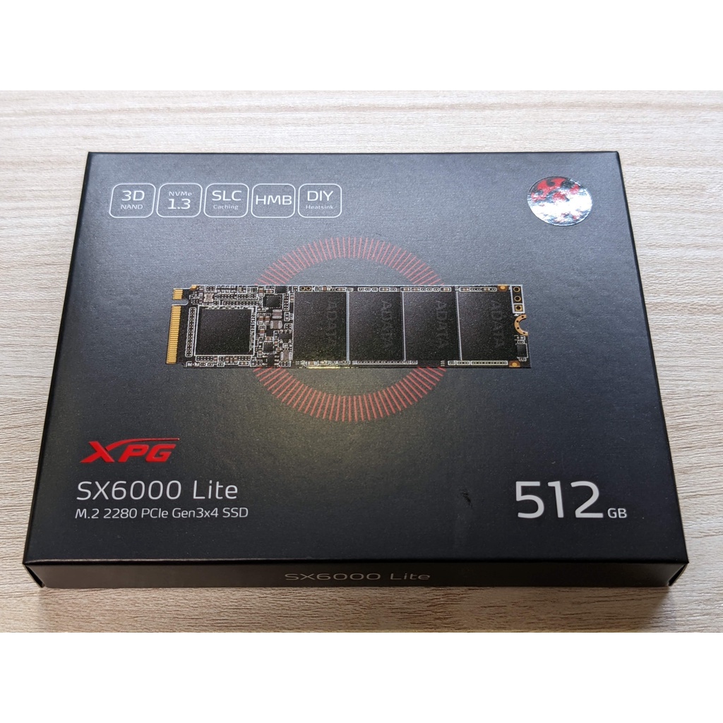 全新 ADATA威剛 XPG SX6000 Lite 512GB M.2 2280 PCIe SSD固態硬碟