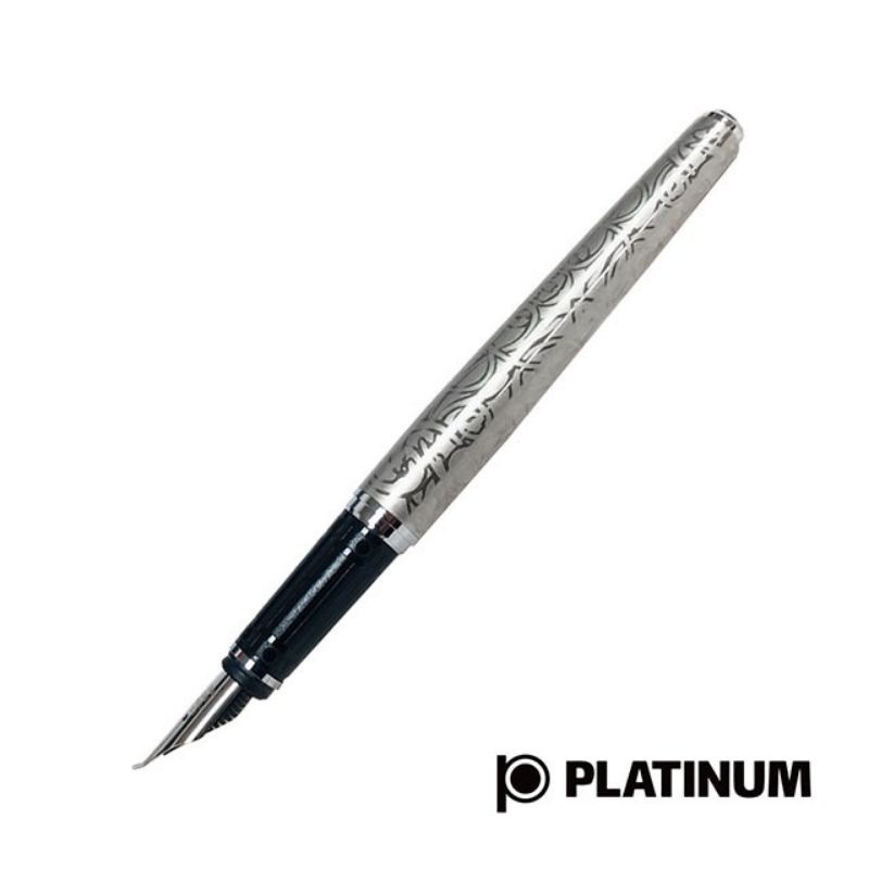 [書寫良伴] 白金Platinum唐草復古書法尖鋼筆。日本版PTA500 フラチナ復古唐草筆身+徳製書法筆尖