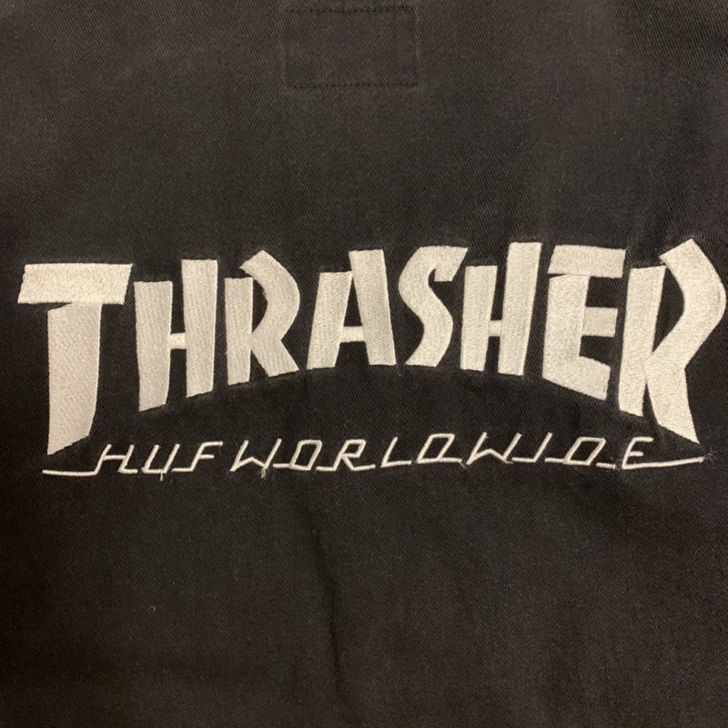 HUF X THRASHER 黑色夾克 教練外套
