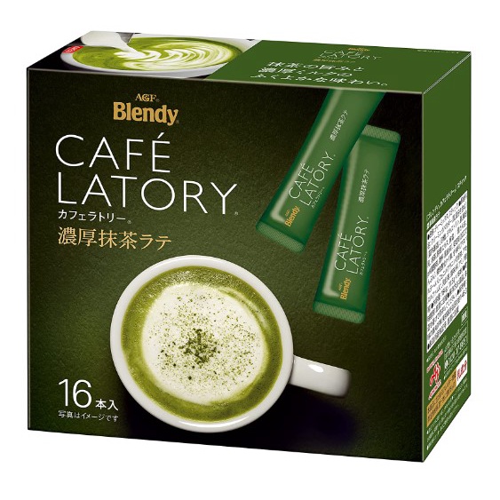 【日本直送】AGF CAFE LATORY 濃厚 抹茶拿鐵 16入/盒 含糖 隨身包 抹茶歐蕾 AGF 抹茶拿鐵 抹茶粉