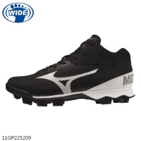 MIZUNO 美津濃 11GP225209 棒壘球鞋 黑色高筒 棒球鞋 壘球鞋 棒球膠釘鞋 膠釘鞋