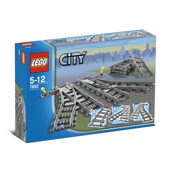 《熊樂家║高雄 樂高 專賣》LEGO 7895 切換式路軌 交叉鐵軌道 Switch Tracks 城市系列 CITY