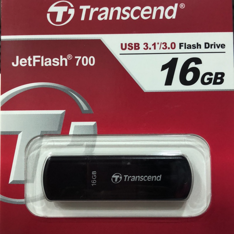 創見JetFlash 700 USB3.0極速系列 USB3.0 16G 隨身碟（黑色）