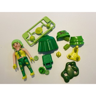 Playmobil 人偶 抽抽盒第一代 檸檬姐妹 綠色裙 綠色包包