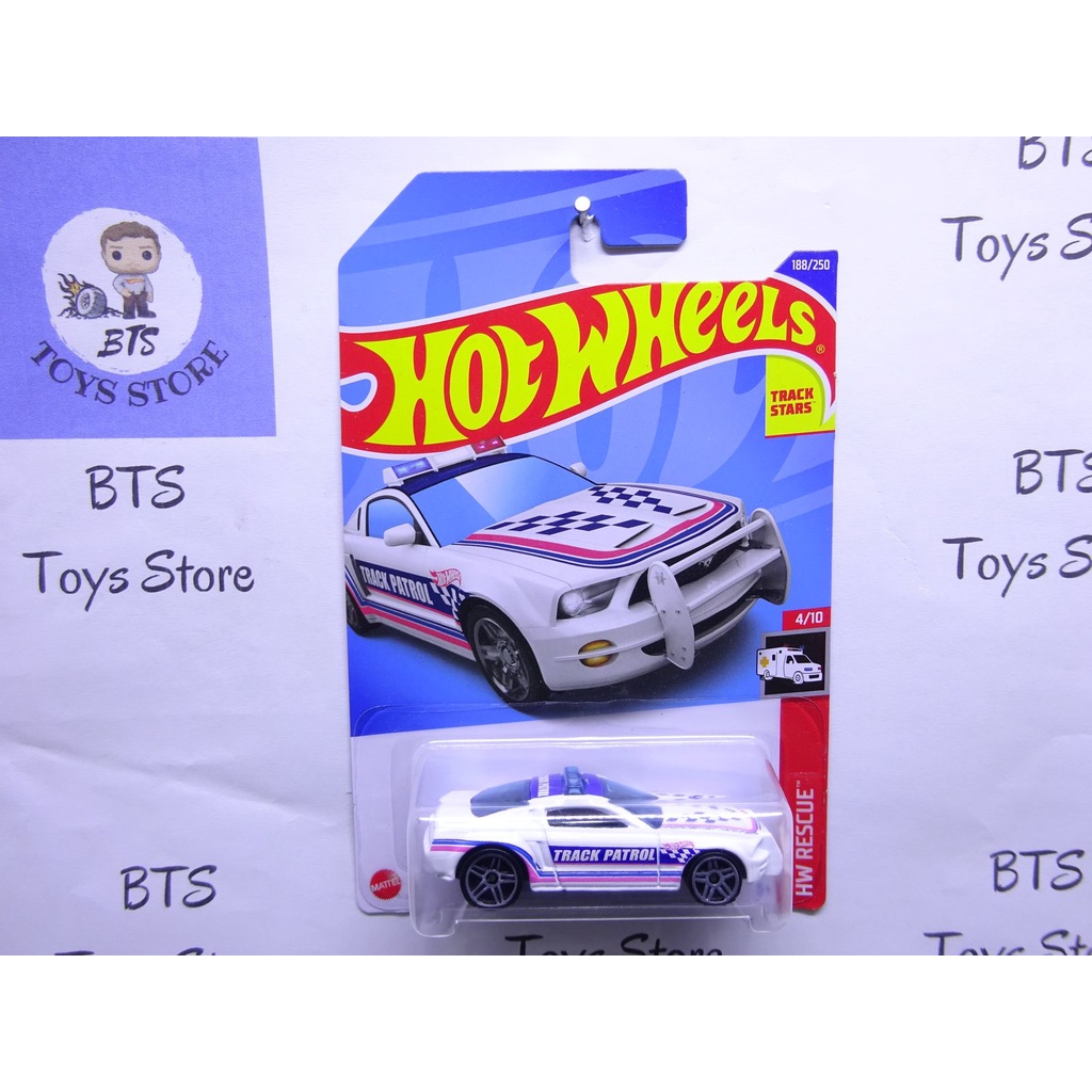 Putih Hot Wheels 常規福特野馬 GT 概念白色 Tampo 軌道巡邏隊