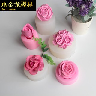 *5號模具館* 小龍虞美人情人節玫瑰花巧克力矽膠模具慕斯蛋糕DIY蛋糕裝飾滴膠模