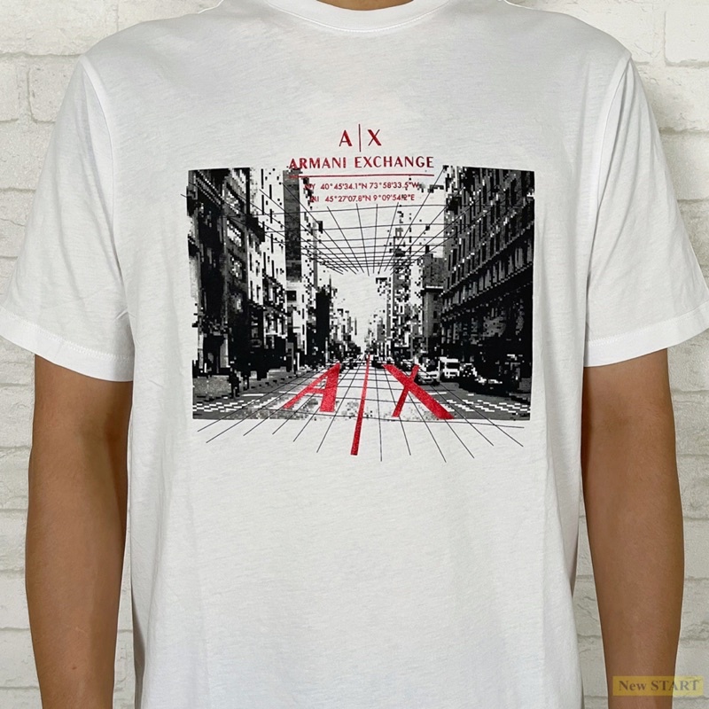 【New START精品服飾-員林】Armani Exchange AX 城市街道圖 短袖T恤 短T