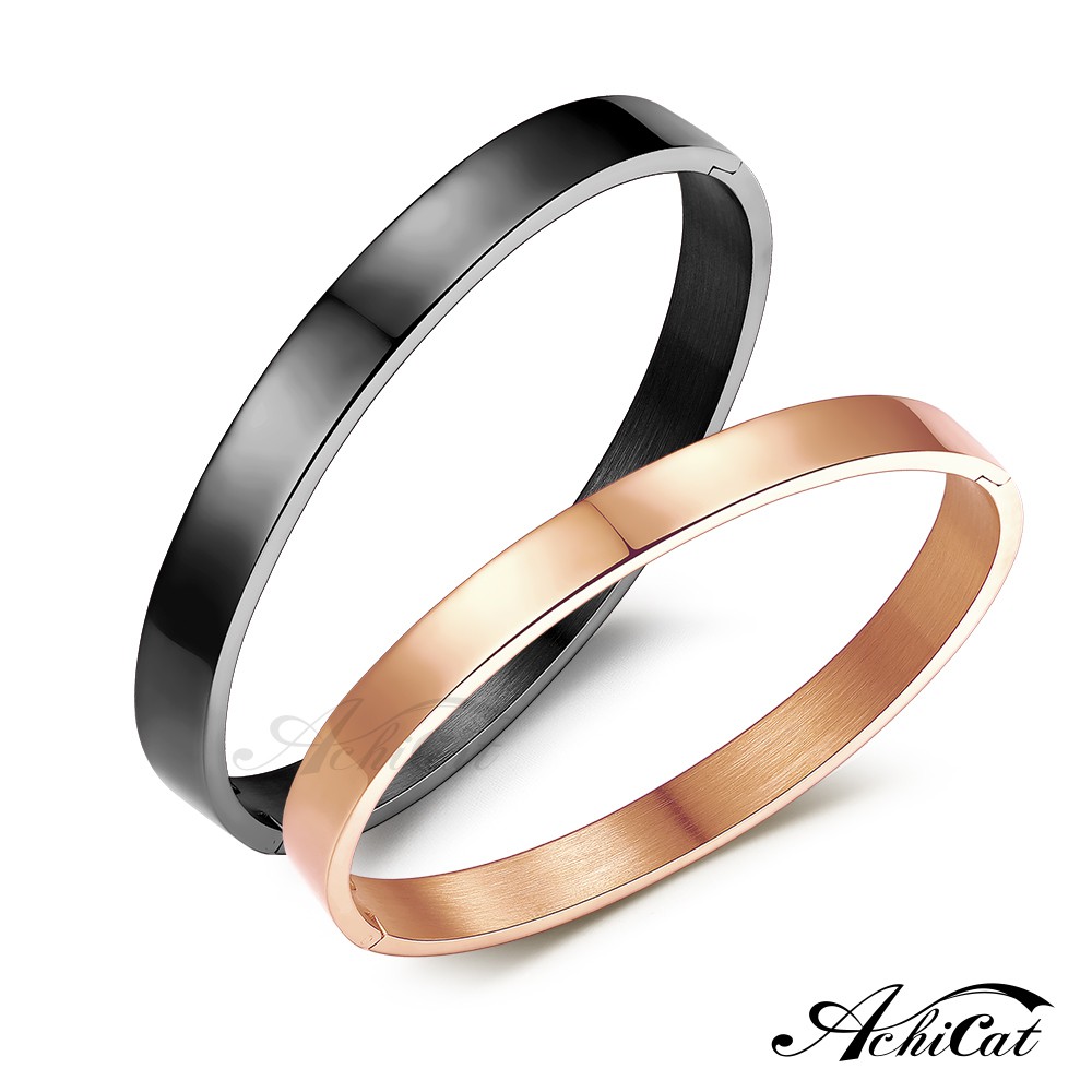 AchiCat．情侶手環．白鋼．素面時尚．單個價格．情人節推薦．B049