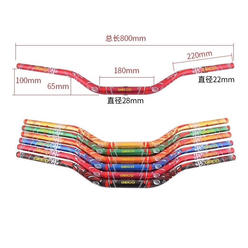 鋁合金粗把 彩繪粗把 彩繪車把 28mm 粗把 低把 sm250 sm260 KTR my150 越野車 滑胎車