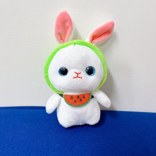 西瓜帽兔子 兔兔玩偶鑰匙圈 娃娃 布偶
