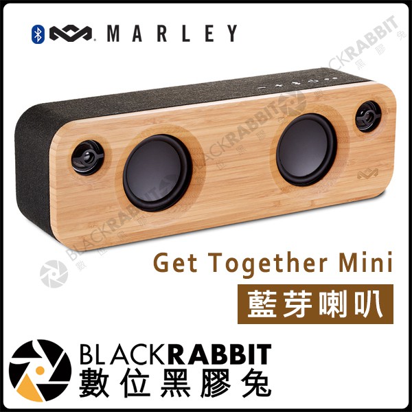 數位黑膠兔【 Marley - Get Together Mini 經典黑 藍牙 喇叭 】 USB充電 音響 家用車用