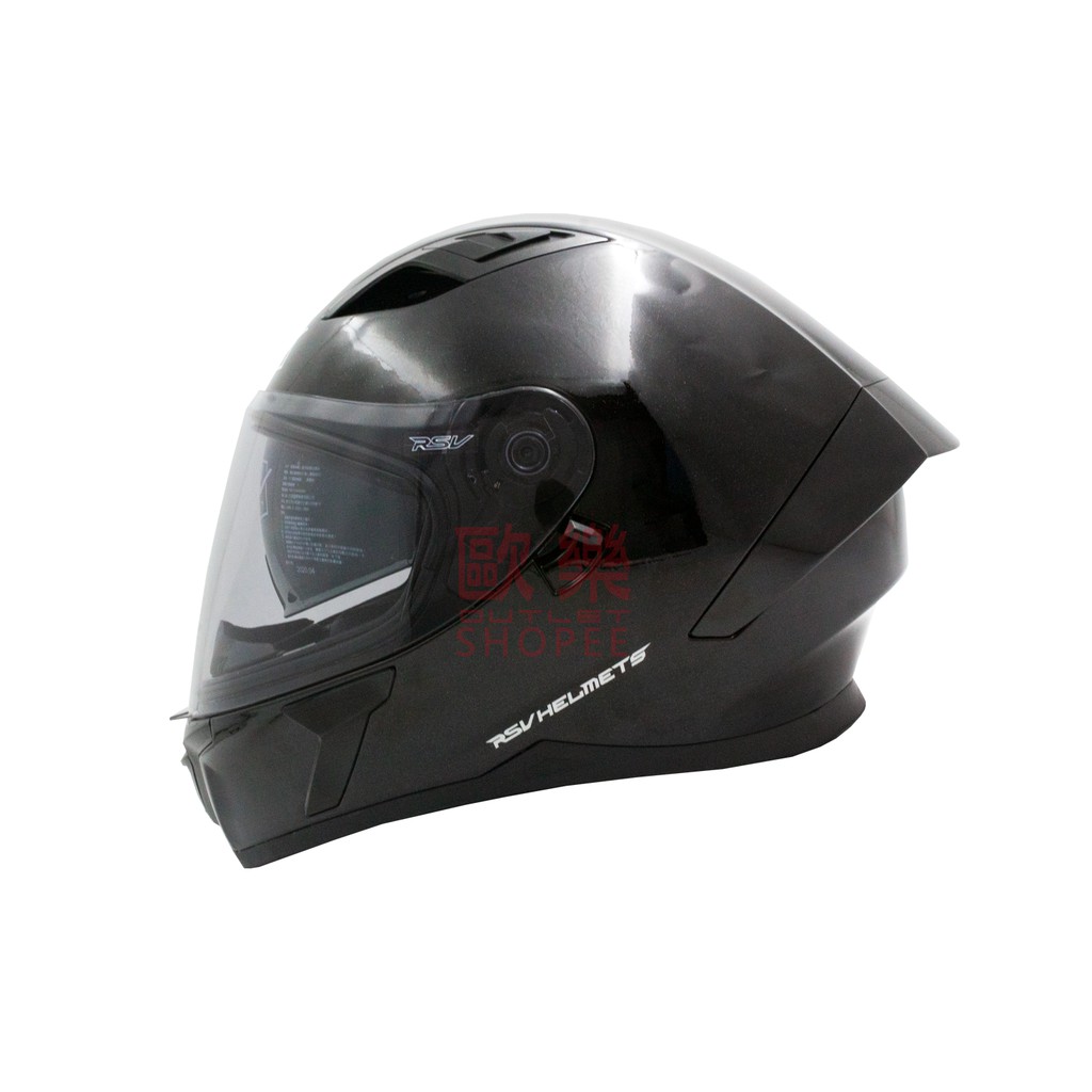 RSV AVENDOR SA-60 素色 亮光黑 全罩式安全帽 階梯式鐵插扣 內置墨鏡 流線型外觀 3D透氣【歐樂免運】