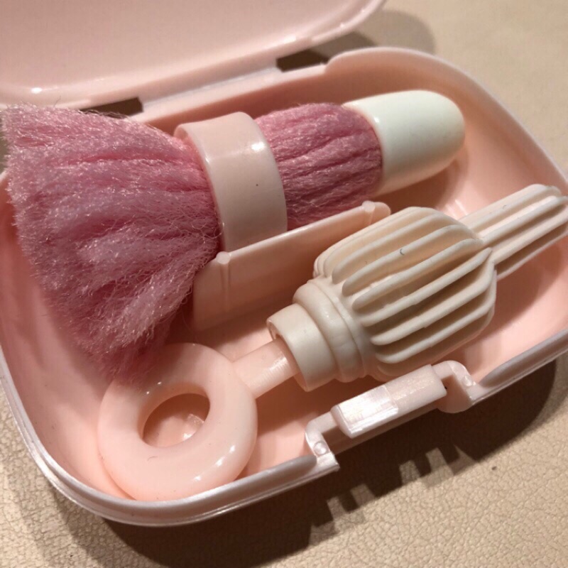 日本製 阿卡將攜帶式魔法奶瓶刷組 - 粉色
