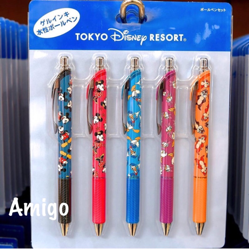 日本 迪士尼樂園 米奇 米妮 唐老鴨 黛西 黛絲 奇奇蒂蒂 花栗鼠 松鼠 自動筆 原子筆 筆 文具