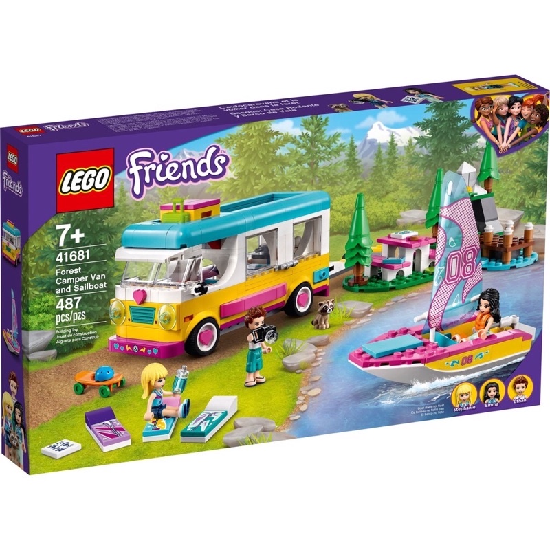 現貨 樂高 LEGO 41681 好朋友系列 Friends-森林露營車和帆船
