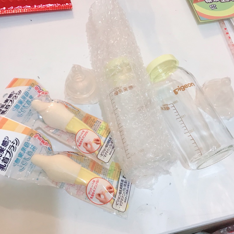 全新 貝親母乳食感奶嘴保存瓶洗奶嘴棉各2 蝦皮購物