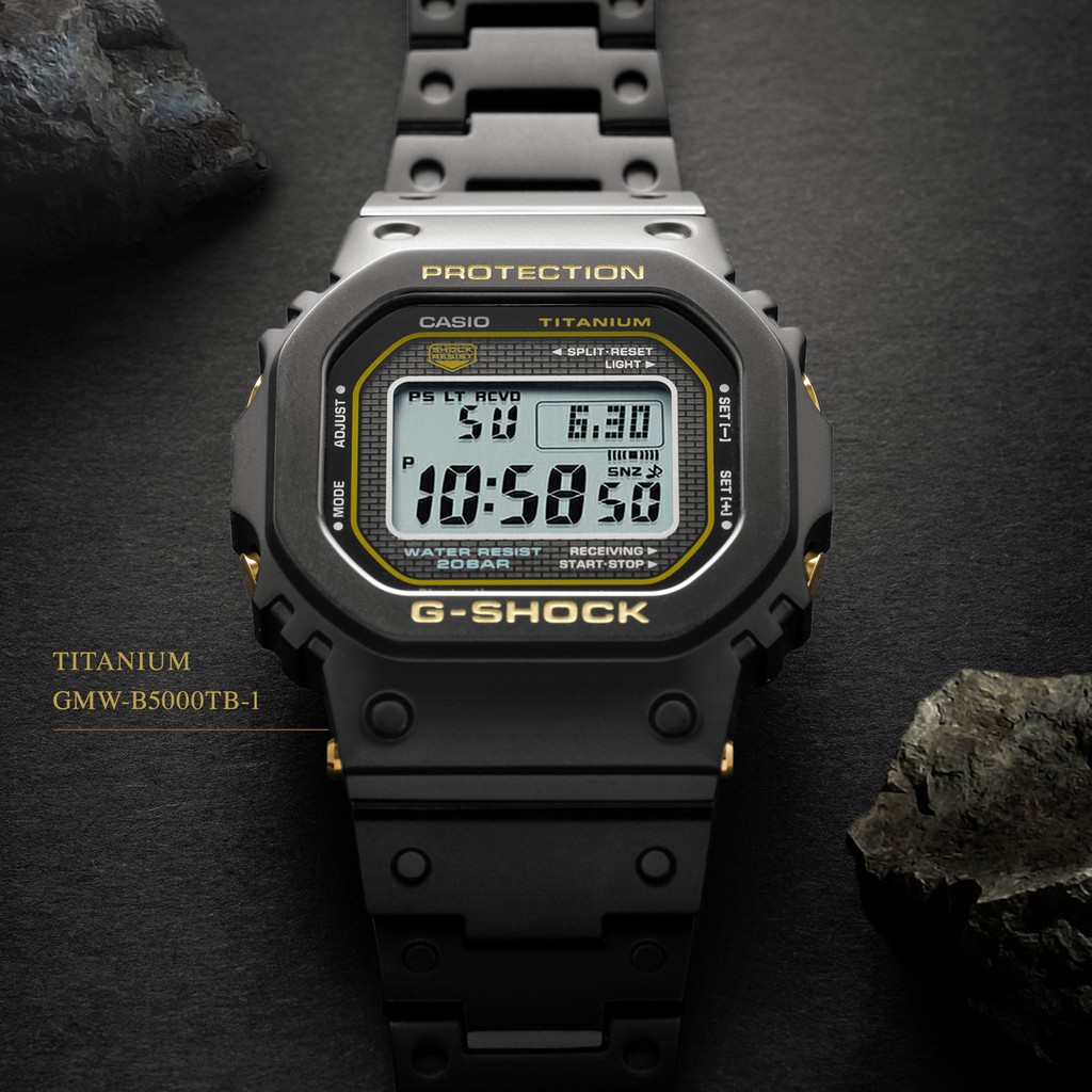 經典方塊 鈦 完美 限量釋出 初代鈦b5000霧黑gshock Gmw B5000tb 全鈦金屬全新未拆膜dlc 蝦皮購物