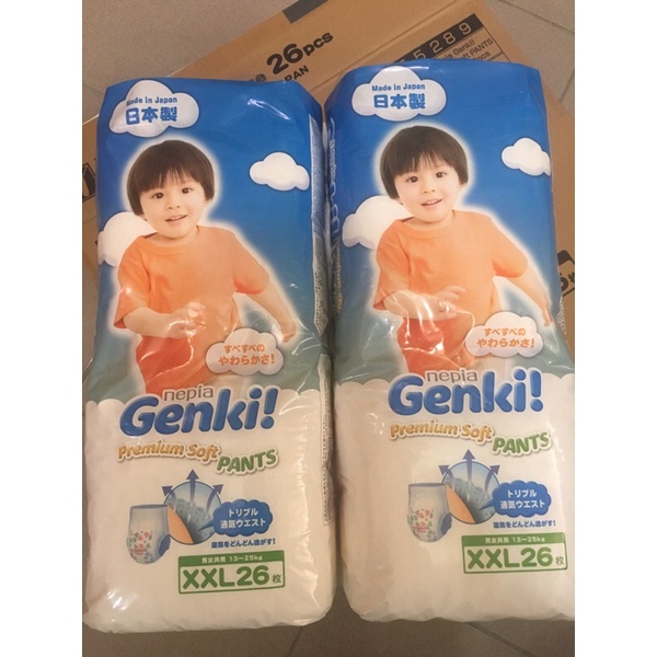 日本境內 王子 NEPIA GENKI 麵包超人 褲型尿布 拉拉褲 XXL