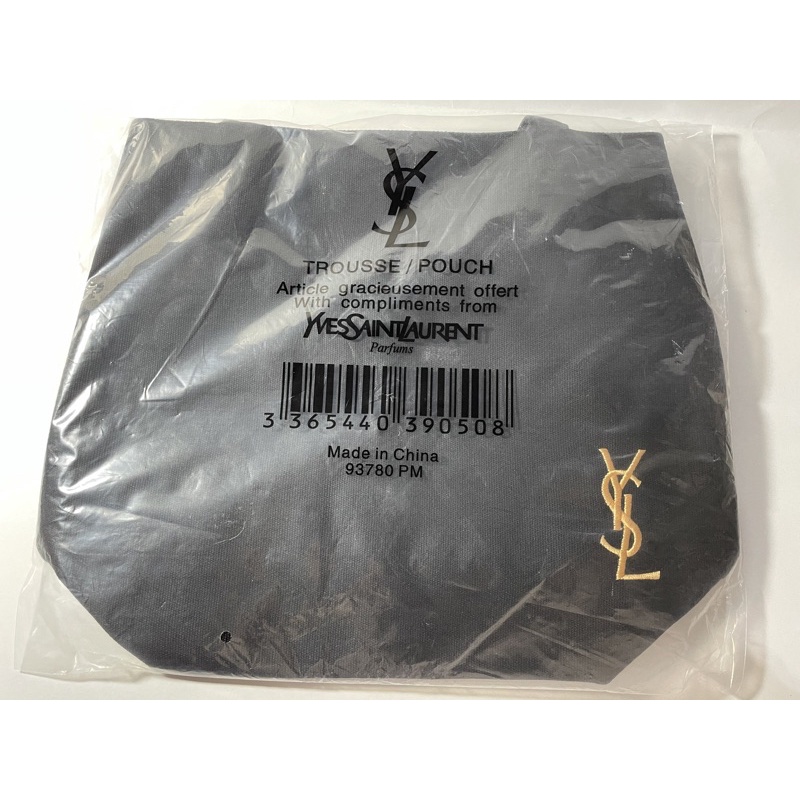 【全新未拆封】YSL聖羅蘭 ysl手提袋 A4雜誌袋 刺繡Logo肩包 帆布包 帆布袋 購物包 肩包 托特包 書包