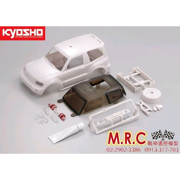 MRC戰神遙控Kyosho Mini-Z OVERLAND未塗裝車殼MITSUBISHI PAJERO(MVB01)
