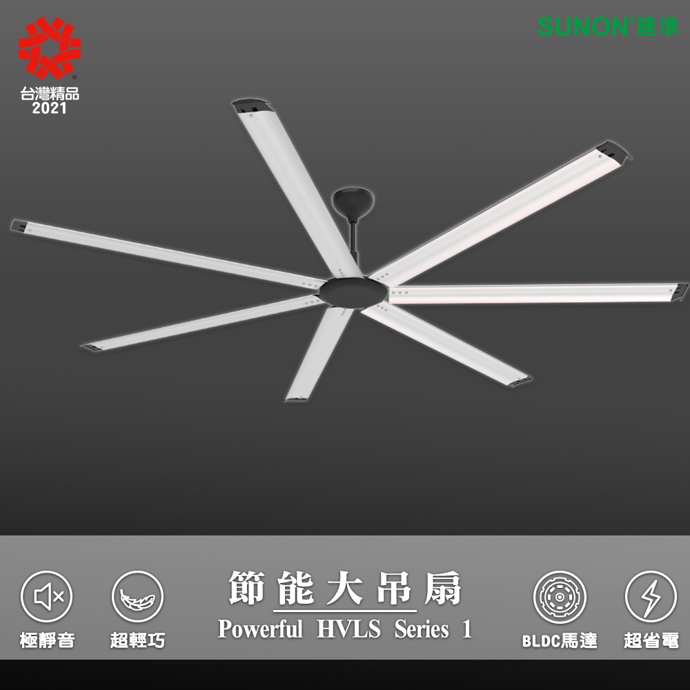 SUNON 高效BLDC『節能大吊扇 Powerful HVLS Series 1』工業吊扇 節能扇 電風扇 涼扇