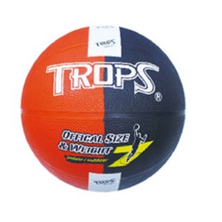 trops 雙色刻字籃球(黑/紅)