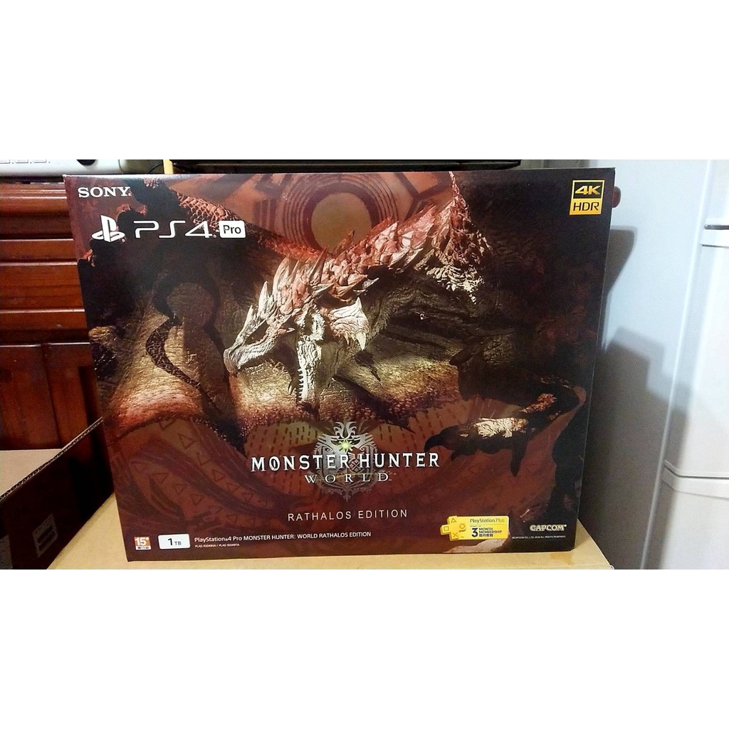 全新未拆 PS4 Pro 魔物獵人 同捆機 特別樣式 主機 火龍機 台灣公司貨