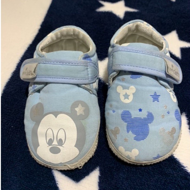 Les enphants 麗嬰房 迪士尼Disney 米奇My Nuno軟底寶寶學步鞋💙米奇魔豆安撫巾