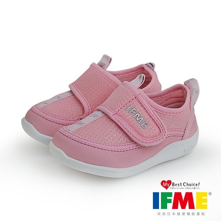 【日本IFME】機能童鞋 童鞋 13-15cm 網布透氣 魔鬼氈 女童 機能鞋 IF0064