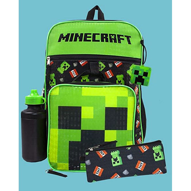 🚀美國正貨🚀美國專櫃 Minecraft 麥塊 兒童書包 餐袋 筆袋 水壺 便當袋 後背包 書包 兒童 小學