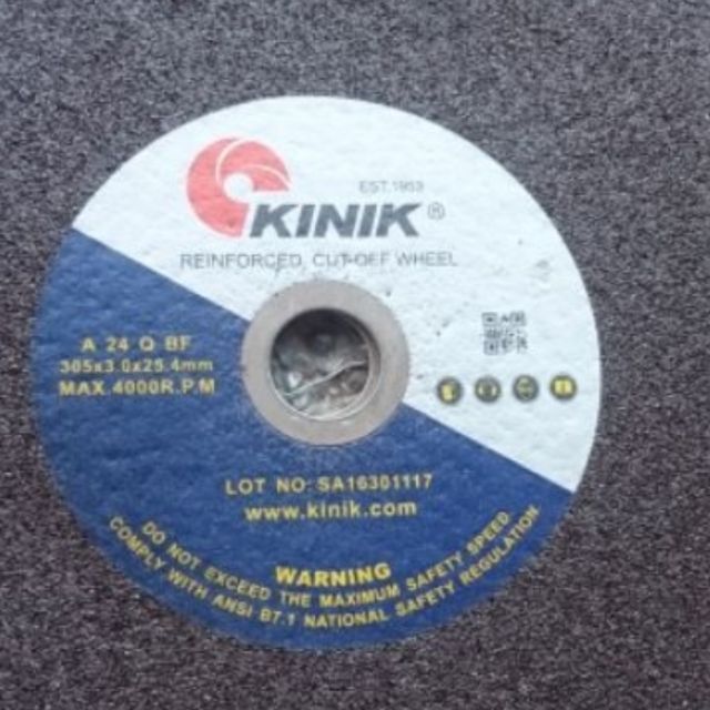含稅價免運費_12"_中國砂輪25片_305X3.0X25.4mm